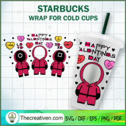 Squid Game Happy Valentines  SVG Cut File for Cricut