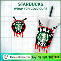 Mama's Boy Starbucks Cup SVG, Starbucks Cold Cup Full Wrap SVG