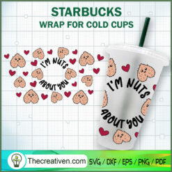 Heart Testicle Starbucks Cup SVG, Starbucks Cold Cup Full Wrap SVG