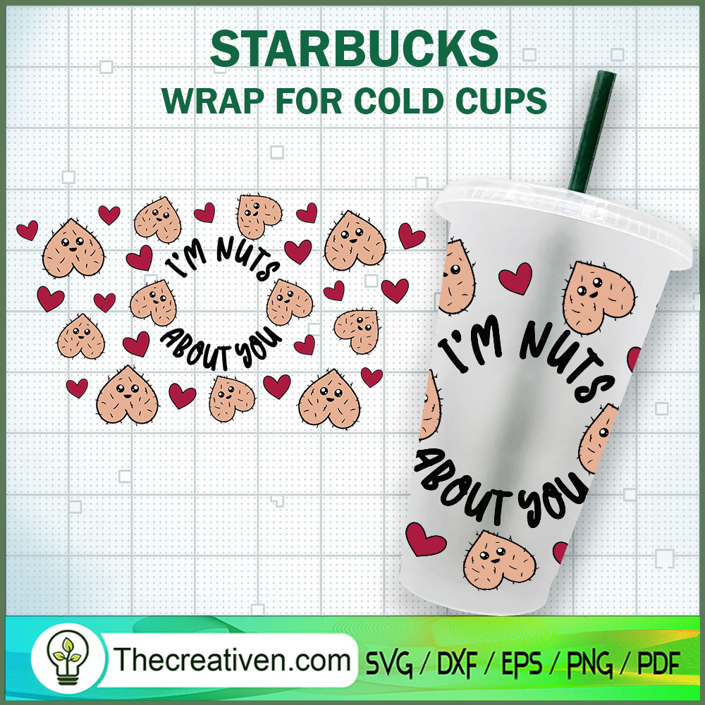Heart Testicle Starbucks Cup SVG, Starbucks Cold Cup Full Wrap SVG 1 Heart Testicle Starbucks Cup SVG, Starbucks Cold Cup Full Wrap SVG