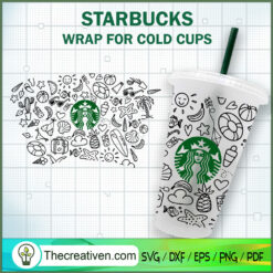 Food And Activities Starbucks Cup SVG Cut File for Cricut & Silhouette