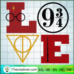 Love Harry Potter SVG, Harry Potter SVG, Hogwarts SVG