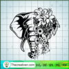 Floral Elephant SVG, Elephant SVG, Animals SVG