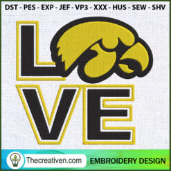 Logo Fight For Iowa Love Emb Embroidery Design