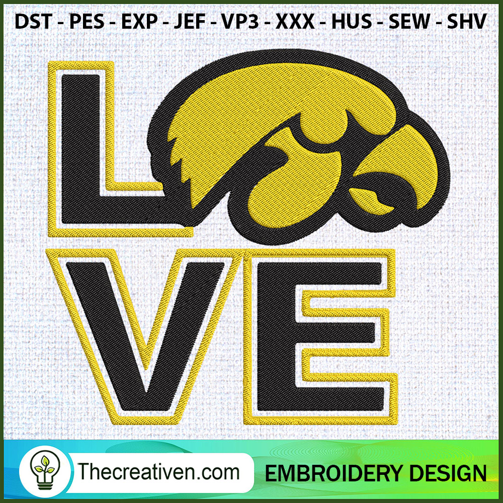 Logo Fight For Iowa Love Emb Embroidery Design 1 Logo Fight For Iowa Love Emb Embroidery Design