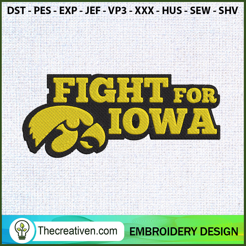 Fight For Iowa Logo Letter E Embroidery Design 1 Fight For Iowa Logo Letter E Embroidery Design