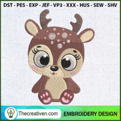 Baby Deer With Cute Eyes Emb Embroidery Design