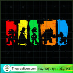 Super Mario Colorful SVG, Super Mario SVG, Game SVG