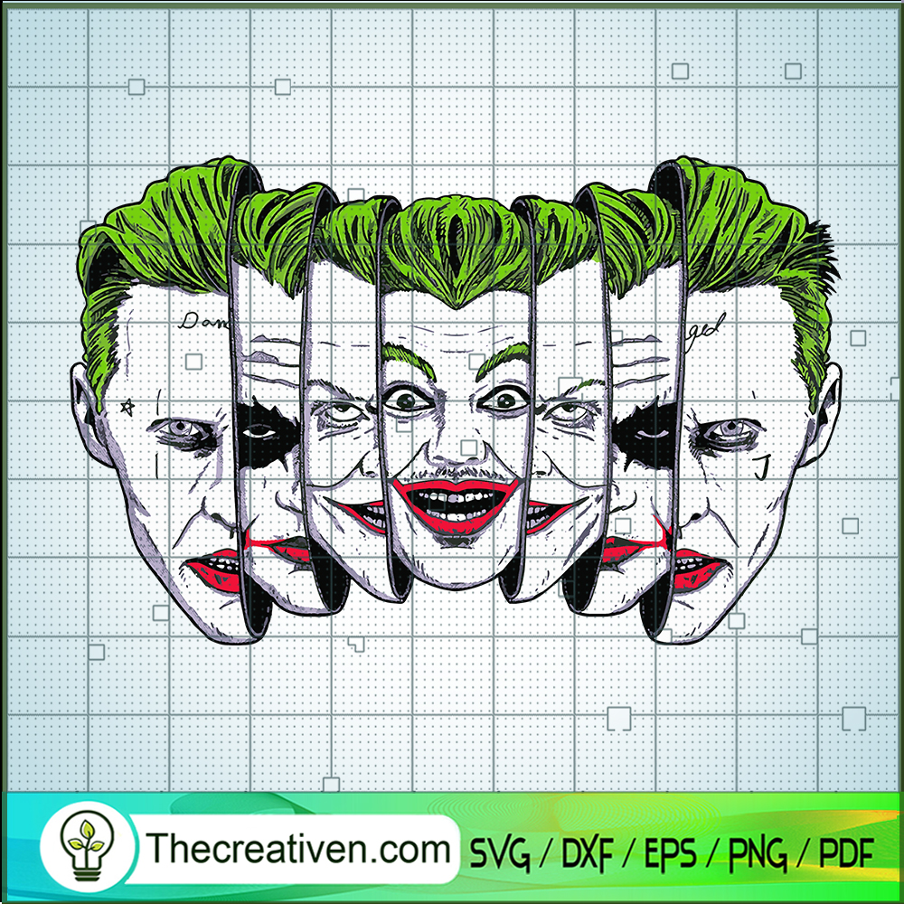 Joker Face Layers SVG, Joker SVG, DC Comics Art SVG 1 Joker Face Layers SVG, Joker SVG, DC Comics Art SVG