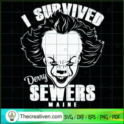 I Survived Derry Sewers Maine SVG Cut File for Cricut & Silhouette