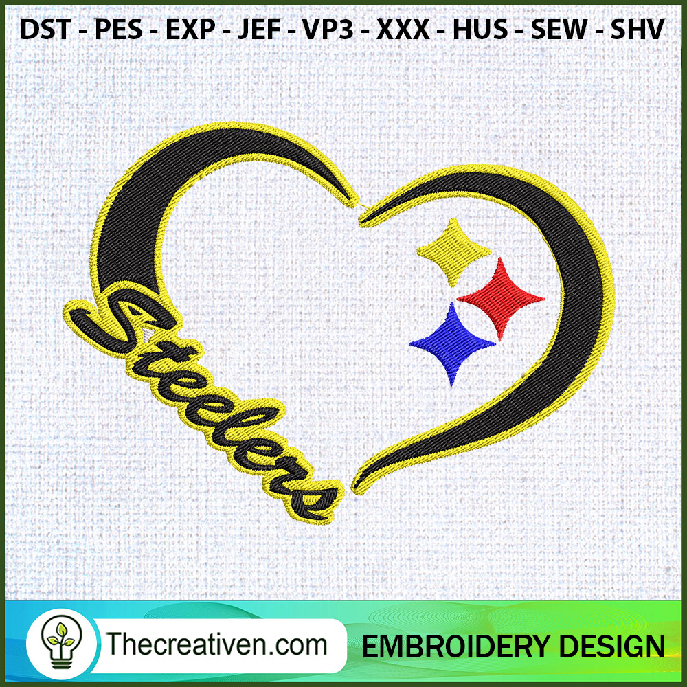 Steelers Heart Embroidery Designs Embroidery Design – Digital Download 1 Steelers Heart Embroidery Designs Embroidery Design – Digital Download