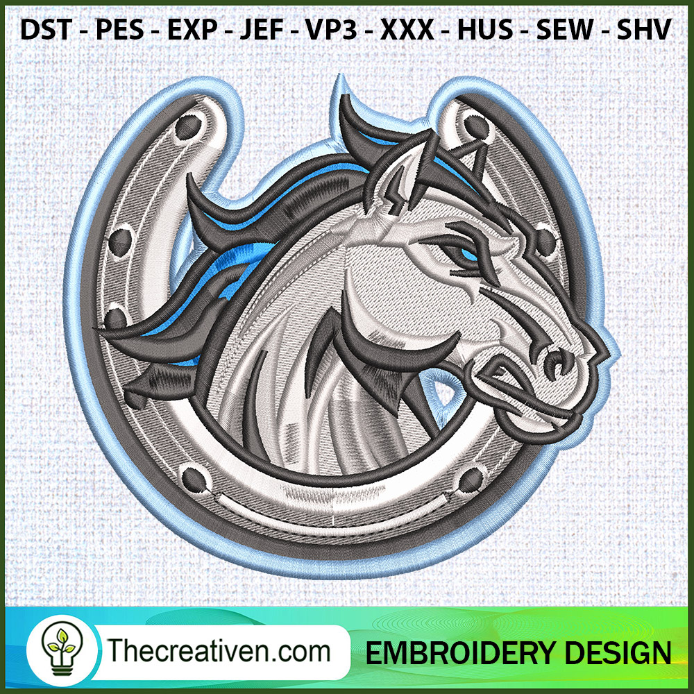 Horse Head in Horseshoe Embr Embroidery Design 1 Horse Head in Horseshoe Embr Embroidery Design