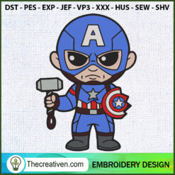 Captain America Chibi Embroi Embroidery Design