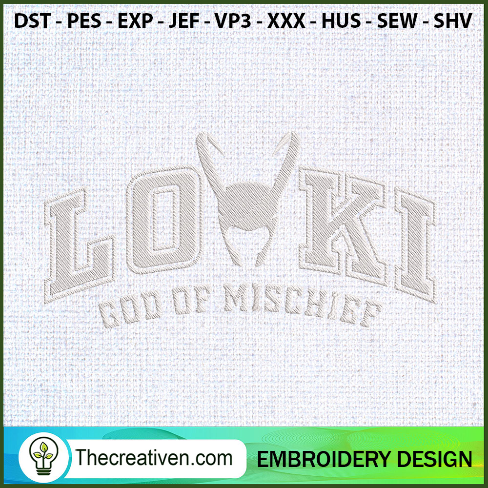 Loki God Of Mischief Embroid Embroidery Design 1 Loki God Of Mischief Embroid Embroidery Design