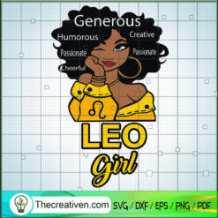 Leo Girl SVG, July Birthday SVG, August Birthday Girl SVG