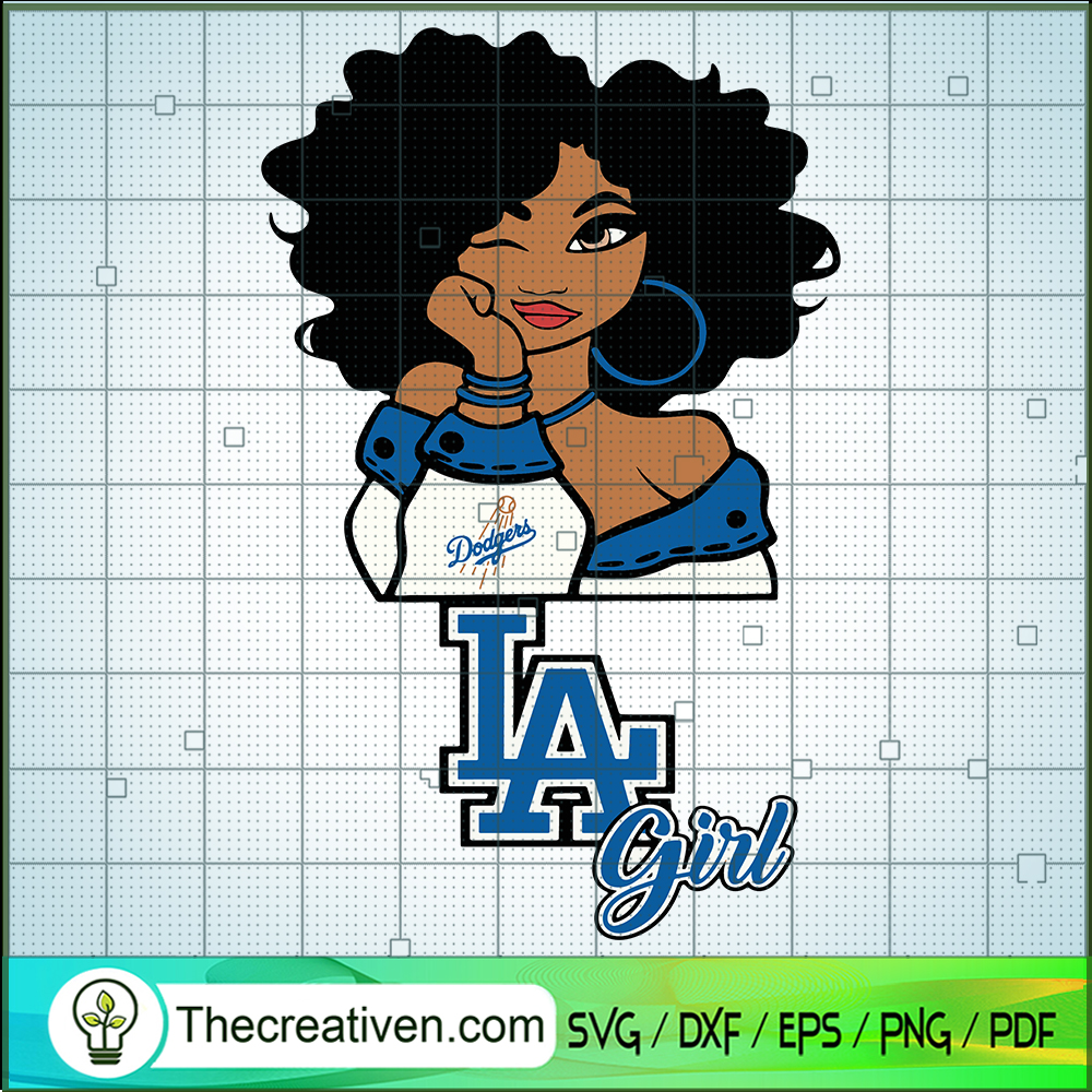 LA Dodgers Girl SVG, Sports Fan Girl SVG, Black Girl SVG 1 LA Dodgers Girl SVG, Sports Fan Girl SVG, Black Girl SVG