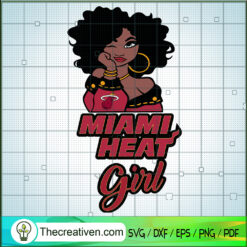 Miami Heat Betty Boop Girl SVG, Black Girl SVG, Sports Fan Girl SVG
