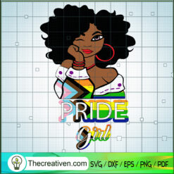 LGBT Pride Girl SVG, LGBT SVG, Black Girl SVG