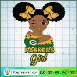 Green Bay Packers Girl SVG, Sports Fan Girl SVG, Betty Boop SVG