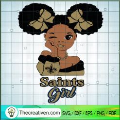 New Orleans Saints Girl SVG, Black Girl SVG, Betty Boop SVG