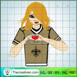 Girl Love New Orleans Saints SVG, Sports Fan SVG, Girl Love Sports SVG