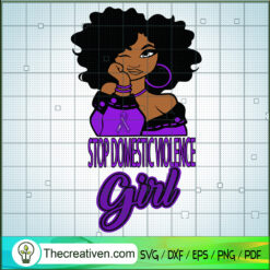 Stop Domestic Violence Girl SVG Cut File for Cricut & Silhouette