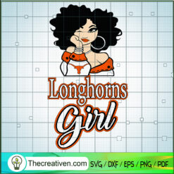 Longhorns Girl SVG, Texas Longhorns SVG, Sports Fan Girl SVG