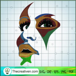 Face Art Painting SVG, Black Girl Art SVG, Colorful SVG