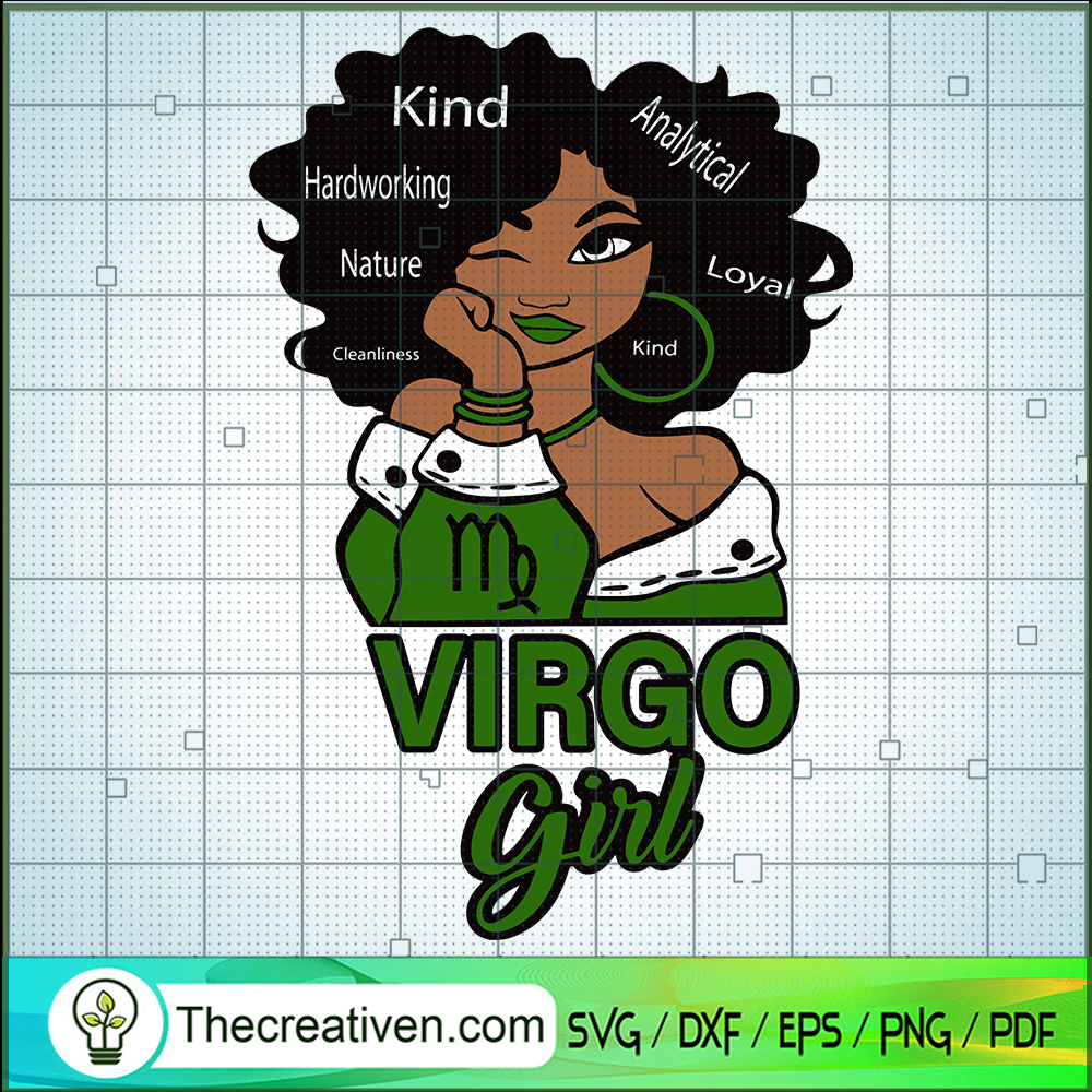 Virgo Girl SVG, Black Girl SVG, Birthday Zodiac Girl SVG 1 Virgo Girl SVG, Black Girl SVG, Birthday Zodiac Girl SVG