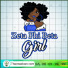Zeta Phi Beta Girl SVG, Sports Fan SVG, Black Girl SVG