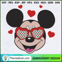 Mickey Disney Valentine Embr Embroidery Design