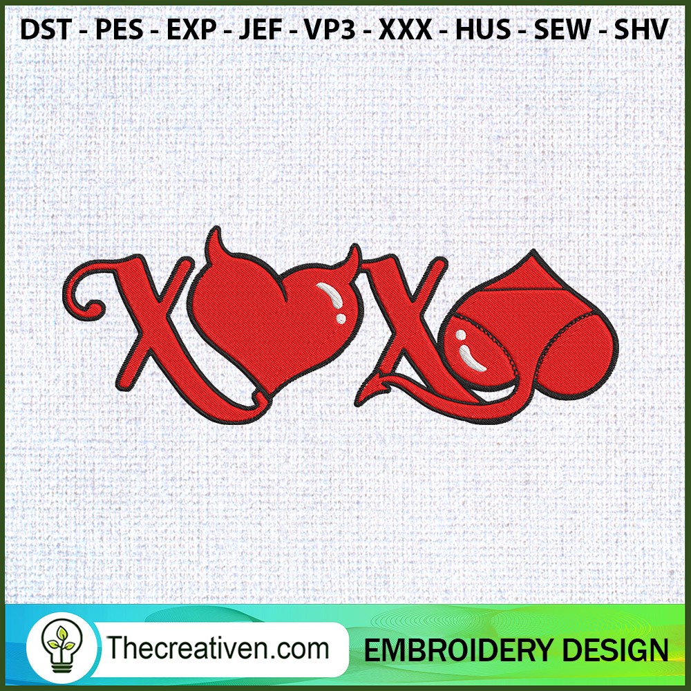 Xo Xo Valentine Embroidery D Embroidery Design 1 Xo Xo Valentine Embroidery D Embroidery Design