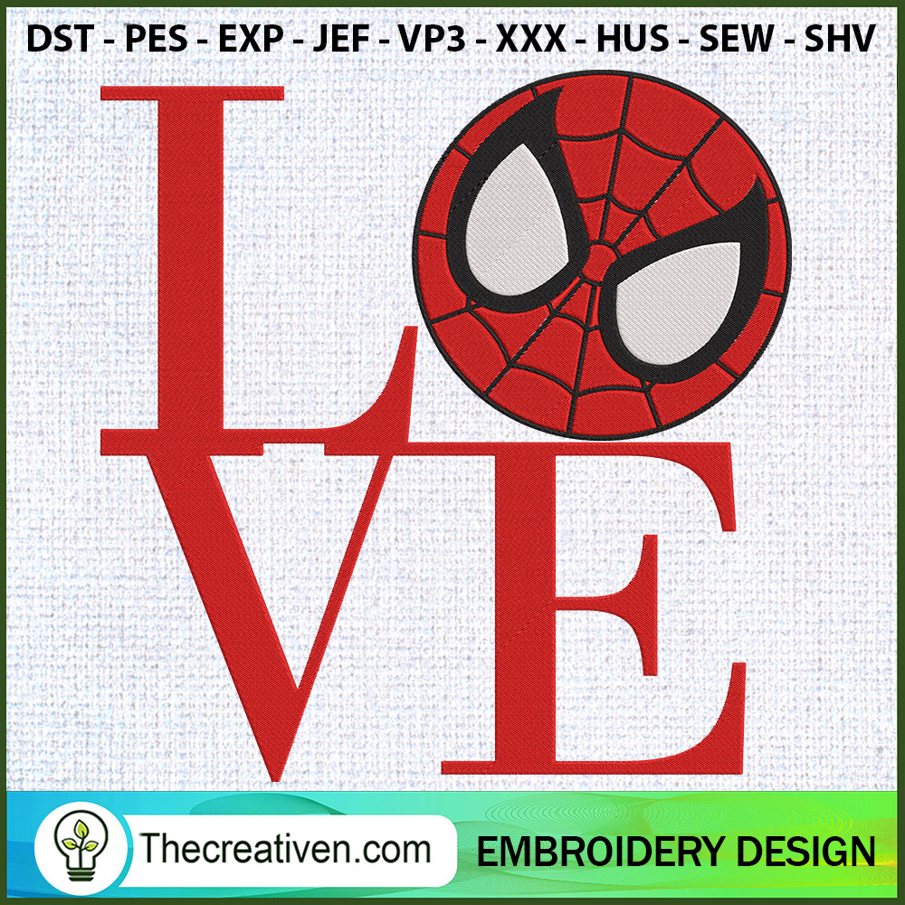 Love Spider Man Logo Embroid Embroidery Design 1 Love Spider Man Logo Embroid Embroidery Design