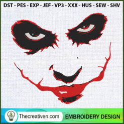 Joker Face Embroidery Designs Embroidery Design – Digital Download
