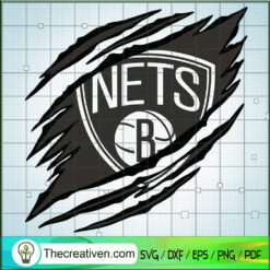 Brooklyn Nets Claws Logo  SVG, NBA Logo SVG, NBA League SVG