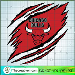 Chicago Bulls Claws Logo SVG, NBA Logo SVG, NBA League SVG