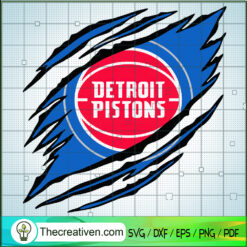 Detroit Pistons Claws Logo SVG, NBA Logo SVG, NBA League SVG
