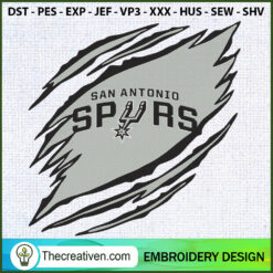 San Antonio Spurs NBA Claws  Embroidery Design