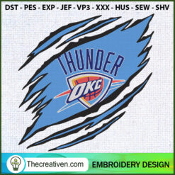 Oklahoma City Thunder Claws  Embroidery Design