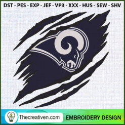 Los Angeles Rams Buffalo Cla Embroidery Design