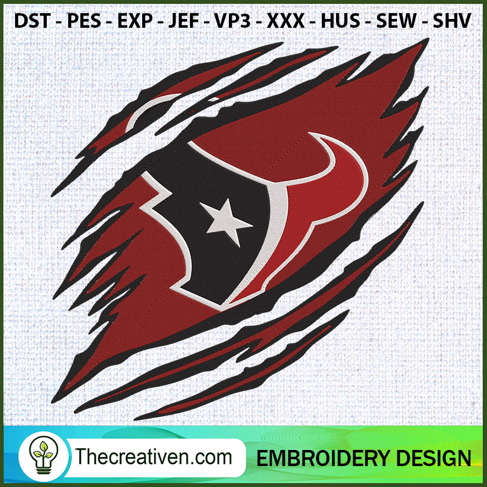 Houston Texans Claws Logo NF Embroidery Design 1 Houston Texans Claws Logo NF Embroidery Design