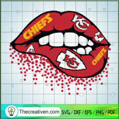 Dripping Lips Kansas City Chief SVG Cut File for Cricut & Silhouette
