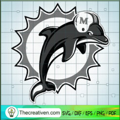 Miami Dolphins Helmet Logo SVG, Miami Dolphins SVG, NFL SVG