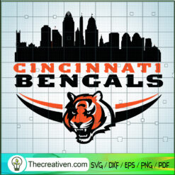 Bengals With Skyline, Cincinnati Bengals SVG, Superbowl SVG