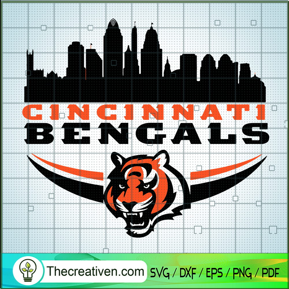 Bengals With Skyline, Cincinnati Bengals SVG, Superbowl SVG 1 Bengals With Skyline, Cincinnati Bengals SVG, Superbowl SVG
