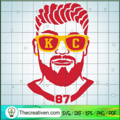Kelce SVG, KC Chiefs Player SVG, Travis Kansas City Football SVG