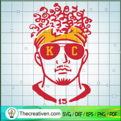 Mahomes SVG, KC Chiefs Player SVG, Player 15 KC Chief SVG
