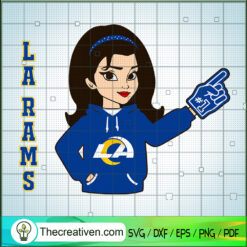 Los Angeles Rams SVG, Rams SVG, Girl Rams SVG