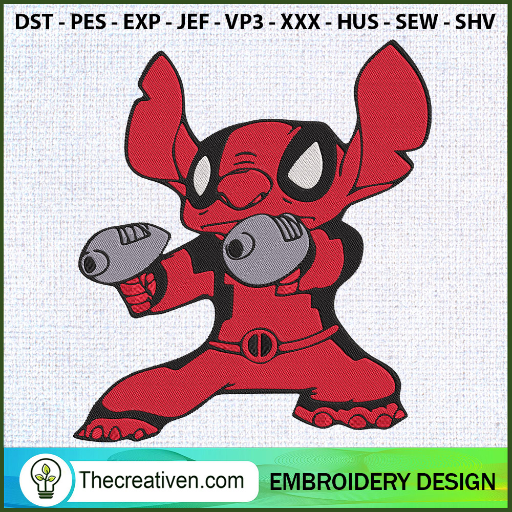 Stitch Deadpool Embroidery D Embroidery Design 1 Stitch Deadpool Embroidery D Embroidery Design