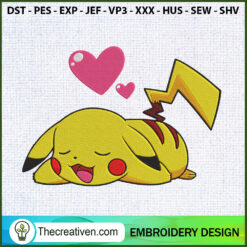 Pikachu Valentine Embroidery Embroidery Design